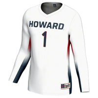 Howard Bison Volleyball Jersey, White Lightweight Sportswear Jersey Shirt, Lightweight Breathable Athletic Jersey, Casual Gift for Men