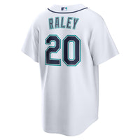 Luke Raley Seattle Mariners Baseball Jersey, White Replica Sportswear Jersey Shirt, Lightweight Breathable Athletic Jersey, Casual Gift for Men