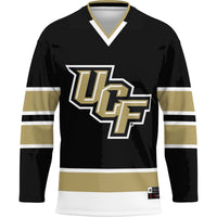 UCF Knights Hockey Jersey, Gold Sportswear Jersey Shirt, Long Sleeve Hockey Sweater Jersey, Casual Gift for Men