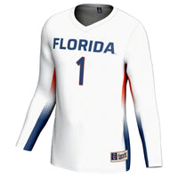 Florida Gators Volleyball Jersey, White Sportswear Jersey Shirt, Lightweight Breathable Athletic Jersey, Casual Gift for Men, Style 200461751