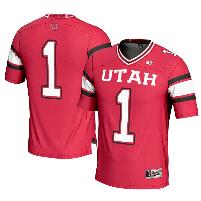 Utah Utes Football Jersey, Cardinal Sportswear Jersey Shirt, Lightweight Breathable Athletic Jersey, Casual Gift for Men, Style 200447740