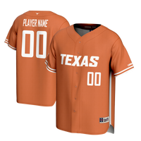 Texas Longhorns Baseball Jersey, Burnt Orange Lightweight Sportswear Jersey Shirt, Lightweight Breathable Athletic Jersey, Casual Gift for Men