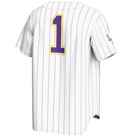LSU Tigers Lightweight Baseball Jersey, White Sportswear Jersey Shirt, Lightweight Breathable Athletic Jersey, Casual Gift for Men