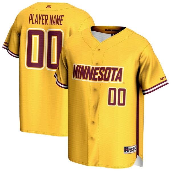 Minnesota Golden Gophers NIL Pick-A-Player Lightweight Baseball Jersey - Gold