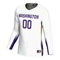 Washington Huskies Volleyball Jersey, White Lightweight Sportswear Jersey Shirt, Lightweight Breathable Athletic Jersey, Casual Gift for Men