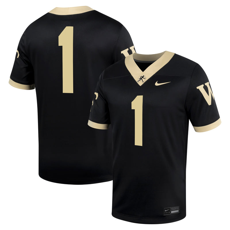 Wake Forest Demon Deacons Football Jersey, Black Sportswear Jersey Shirt, Lightweight Breathable Athletic Jersey, Casual Gift for Men
