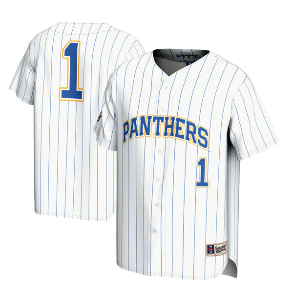#1 Pitt Panthers Lightweight Baseball Jersey - White