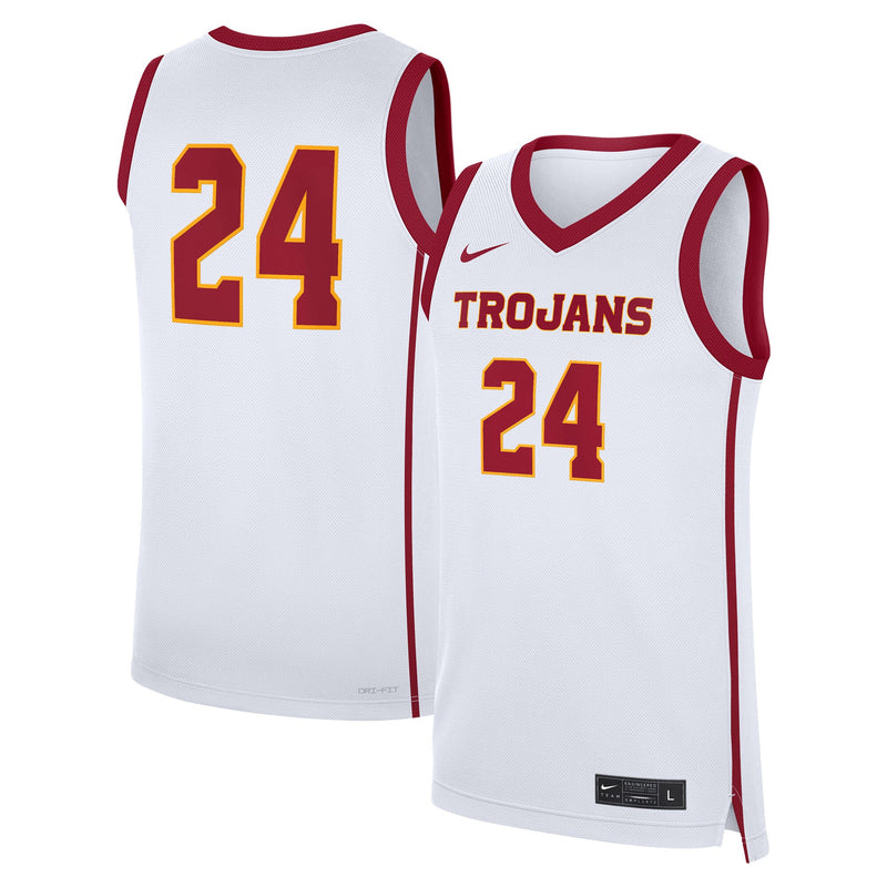 USC Trojans Football Jersey, White Replica Home Sportswear Jersey Shirt, Lightweight Breathable Athletic Jersey, Casual Gift for Men