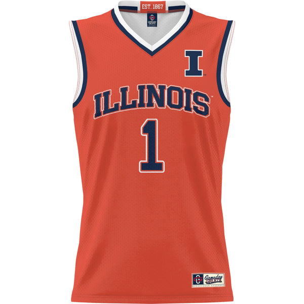 #1 Illinois Fighting Illini Lightweight Basketball Jersey - Orange