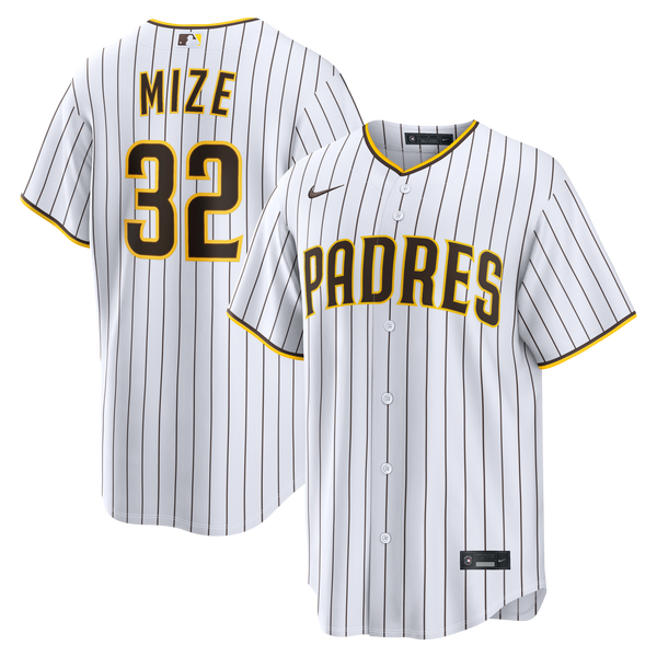 San Diego Padres Casey Mize White Home Replica Jersey