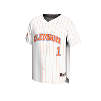 Clemson Tigers Baseball Jersey, White Fashion Lightweight Sportswear Jersey Shirt, Lightweight Breathable Athletic Jersey, Casual Gift for Men