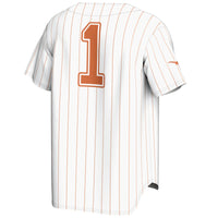 Texas Longhorns Lightweight Baseball Jersey, White Sportswear Jersey Shirt, Lightweight Breathable Athletic Jersey, Casual Gift for Men