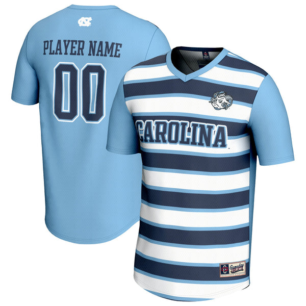 North Carolina Tar Heels Collegiate Soccer NIL Pick-A-Player Fashion Jersey - Carolina Blue/Navy