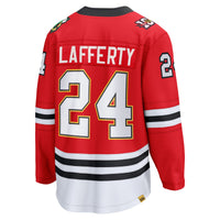 Sam Lafferty Chicago Blackhawks Hockey Jersey, Sportswear Jersey Shirt, Long Sleeve Hockey Sweater Jersey, Casual Gift for Men, Style 203466372