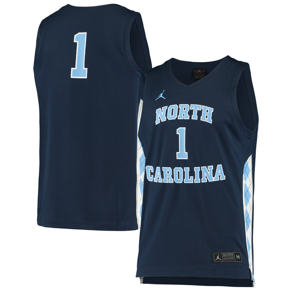 #1 Navy North Carolina Tar Heels Replica Basketball Jersey