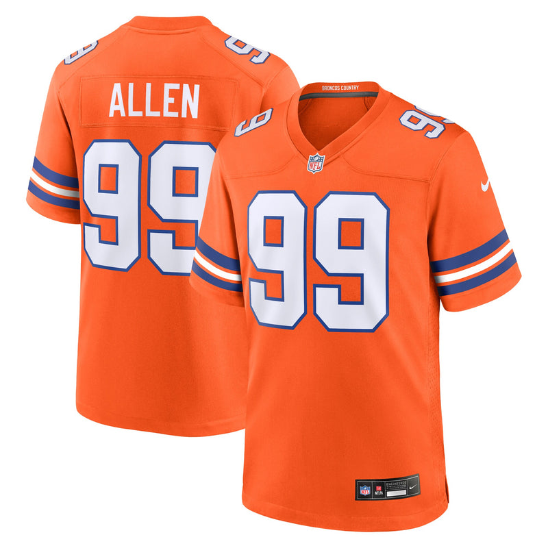 Zach Allen Denver Broncos Football Jersey, Orange Game Sportswear Jersey Shirt, Lightweight Breathable Athletic Jersey, Casual Gift for Men