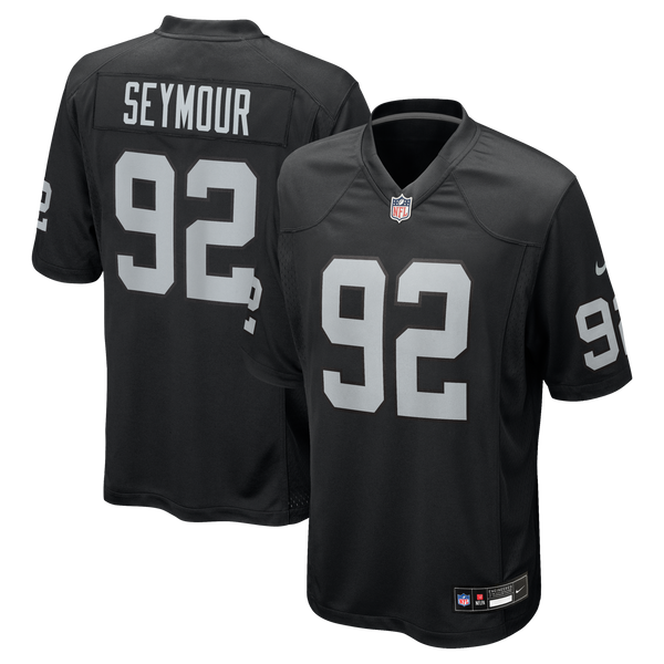 Las Vegas Raiders Richard Seymour Black Retired Player Game Jersey
