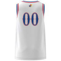 Kansas Jayhawks Basketball Jersey, White Swingman Sportswear Jersey Shirt, Sleeveless Athletic Tank Jersey, Casual Gift for Men