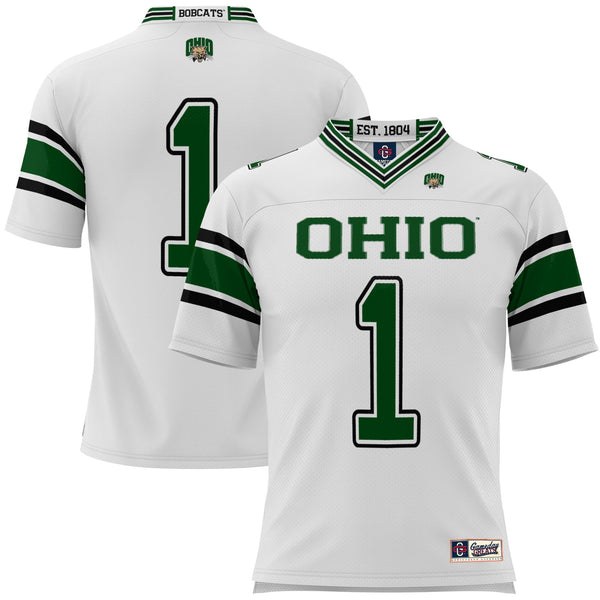 #1 Ohio Bobcats Football Jersey - White