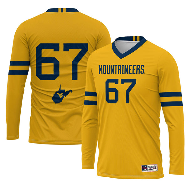 #1 West Virginia Mountaineers Lightweight Volleyball Jersey - Gold