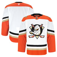 Anaheim Ducks Hockey Jersey, White Authentic Away Sportswear Jersey Shirt, Long Sleeve Hockey Sweater Jersey, Casual Gift for Men