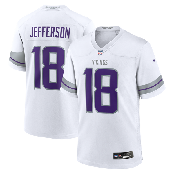 Minnesota Vikings Justin Jefferson White Alternate Game Player Jersey