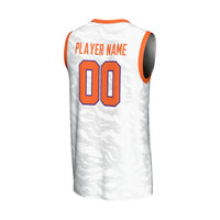 Clemson Tigers Basketball Jersey, White Sportswear Jersey Shirt, Sleeveless Athletic Tank Jersey, Casual Gift for Men, Style 201334786
