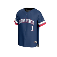 Florida Atlantic Owls Baseball Jersey, Navy Fashion Sportswear Jersey Shirt, Lightweight Breathable Athletic Jersey, Casual Gift for Men
