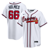 Grant Holmes Atlanta Braves Baseball Jersey, White Replica Sportswear Jersey Shirt, Lightweight Breathable Athletic Jersey, Casual Gift for Men