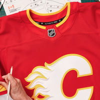 Calgary Flames Hockey Jersey, Red Authentic Sportswear Jersey Shirt, Long Sleeve Hockey Sweater Jersey, Casual Gift for Men, Style 202056751