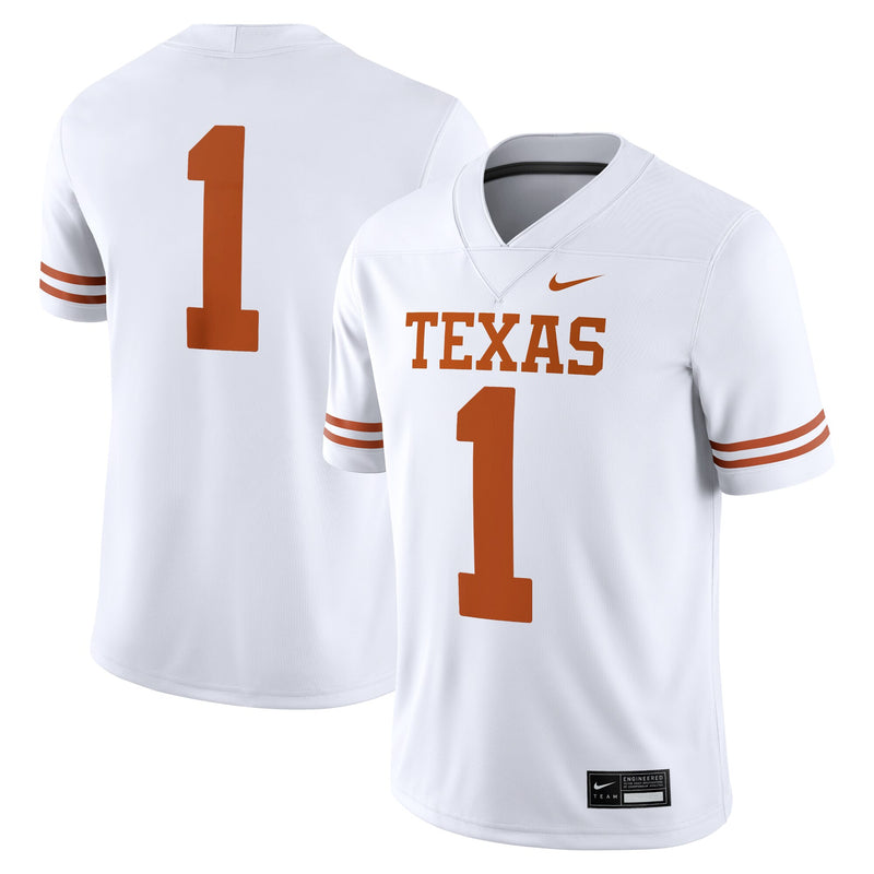 Texas Longhorns Football Jersey, White Sportswear Jersey Shirt, Lightweight Breathable Athletic Jersey, Casual Gift for Men, Style 200894058