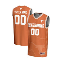 Texas Longhorns Basketball Jersey, Orange Sportswear Jersey Shirt, Sleeveless Athletic Tank Jersey, Casual Gift for Men, Style 201346785