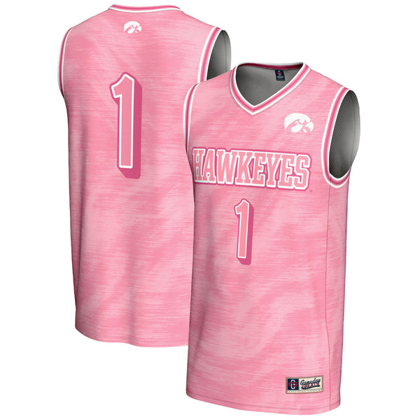 #1 Iowa Hawkeyes Lightweight Basketball Jersey - Pink