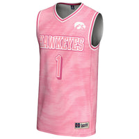 Iowa Hawkeyes Basketball Jersey, Pink Lightweight Sportswear Jersey Shirt, Sleeveless Athletic Tank Jersey, Casual Gift for Men