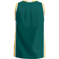 Wayne State Wildcats Basketball Jersey, Green Lightweight Sportswear Jersey Shirt, Sleeveless Athletic Tank Jersey, Casual Gift for Men