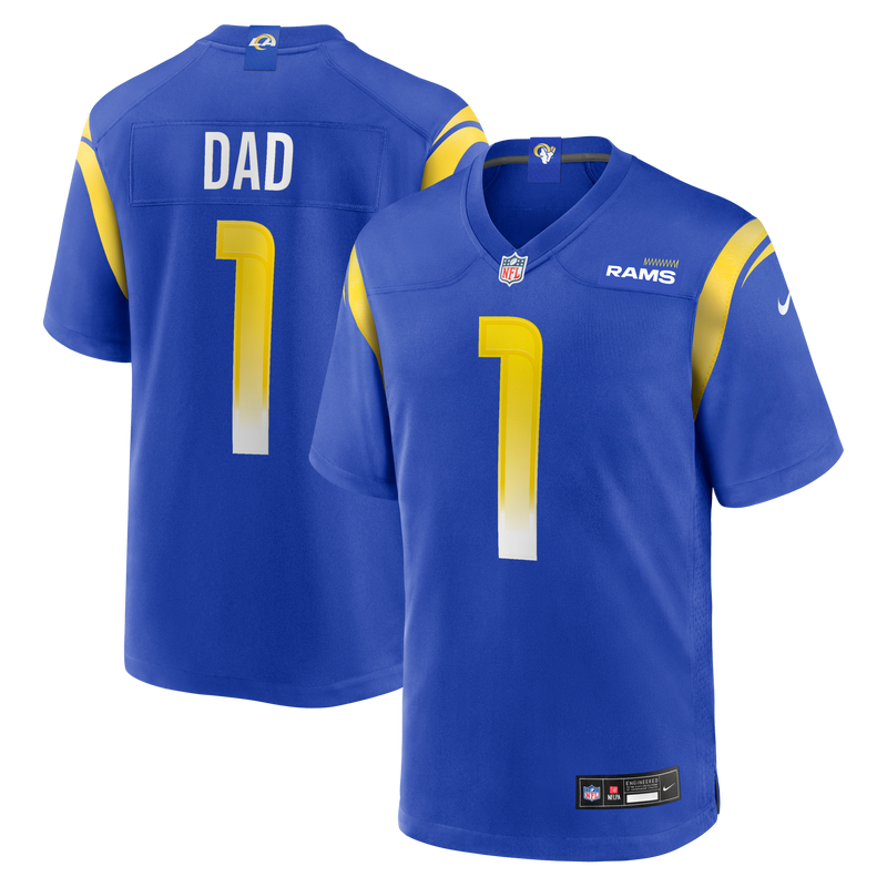 Number Dad Los Angeles Rams Football Jersey, Royal Game Sportswear Jersey Shirt, Lightweight Breathable Athletic Jersey, Casual Gift for Men