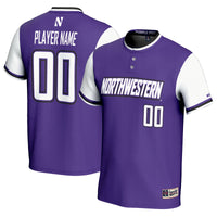 Northwestern Wildcats Softball Jersey, Purple Lightweight Sportswear Jersey Shirt, Lightweight Breathable Athletic Jersey, Casual Gift for Men