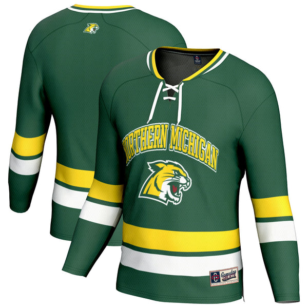 Northern Michigan Wildcats Spirit Hockey Jersey - Green