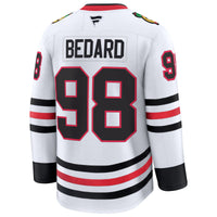 Connor Bedard Chicago Blackhawks Hockey Jersey, White Premium Sportswear Jersey Shirt, Long Sleeve Hockey Sweater Jersey, Casual Gift for Men