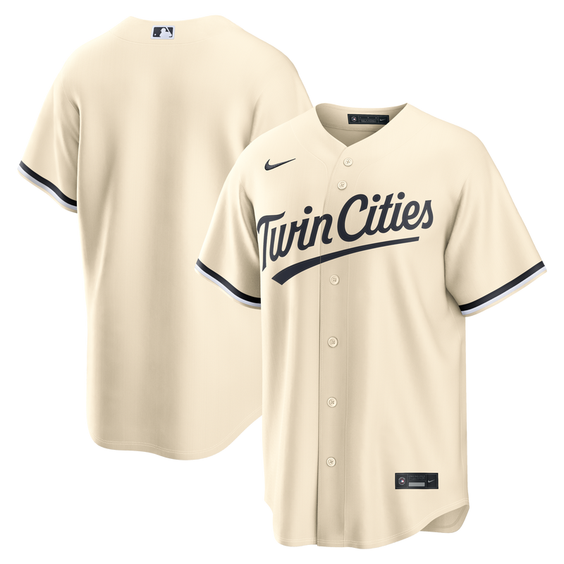 Minnesota Twins Baseball Jersey, Cream Replica Alternate Sportswear Jersey Shirt, Lightweight Breathable Athletic Jersey, Casual Gift for Men