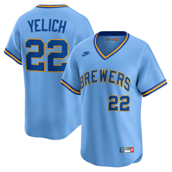 Milwaukee Brewers Christian Yelich Powder Blue Cooperstown Collection Limited Jersey