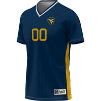 West Virginia Mountaineers Soccer Jersey, Navy Lightweight Sportswear Jersey Shirt, Lightweight Breathable Athletic Jersey, Casual Gift for Men