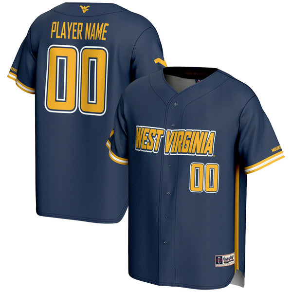 West Virginia Mountaineers NIL Pick-A-Player Lightweight Baseball Jersey - Navy