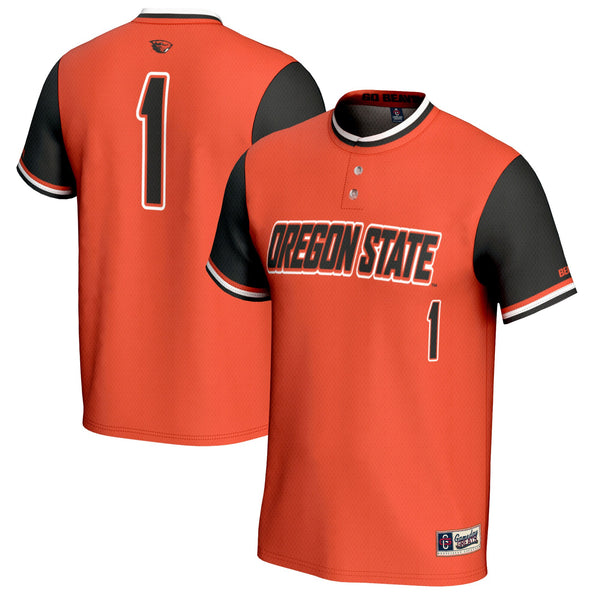 #1 Oregon State Beavers Softball Fashion Jersey - Orange
