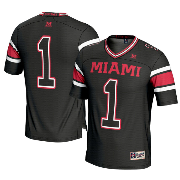 #1 Miami University RedHawks Football Jersey - Black