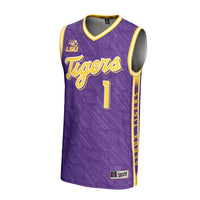 LSU Tigers Basketball Jersey, Purple Lightweight Sportswear Jersey Shirt, Sleeveless Athletic Tank Jersey, Casual Gift for Men, Style 201346800