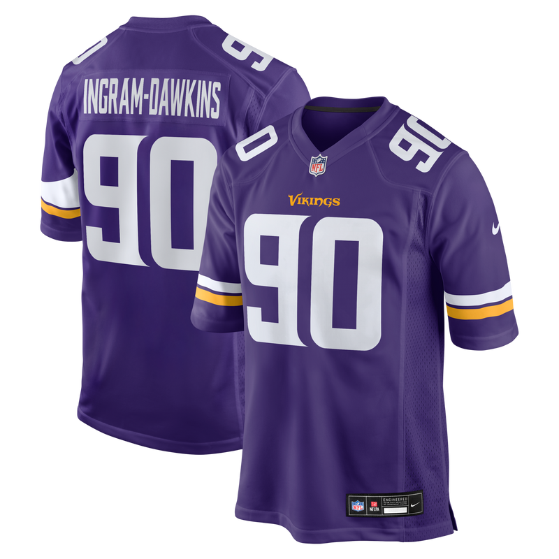 Tyrion Ingram-Dawkins Minnesota Vikings Football Jersey, Sportswear Jersey Shirt, Lightweight Breathable Athletic Jersey, Casual Gift for Men