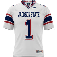 Jackson State Tigers Football Jersey, White Sportswear Jersey Shirt, Lightweight Breathable Athletic Jersey, Casual Gift for Men