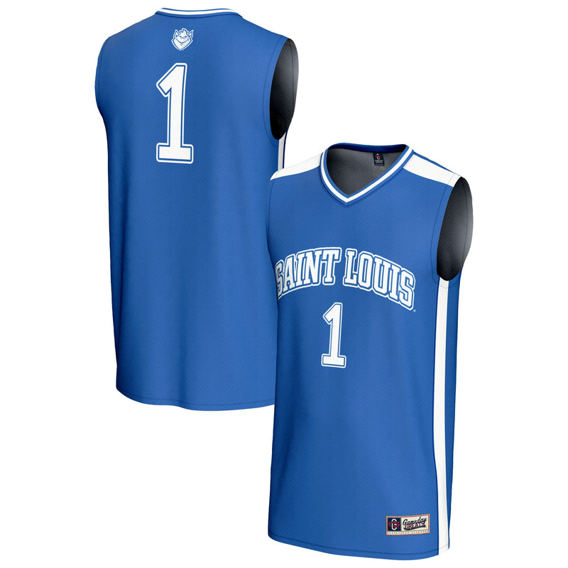 Saint Louis Billikens Basketball Jersey, Blue Fashion Lightweight Sportswear Jersey Shirt, Sleeveless Athletic Tank Jersey, Casual Gift for Men