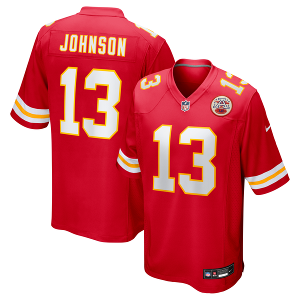 Kansas City Chiefs Nazeeh Johnson Red Game Player Jersey